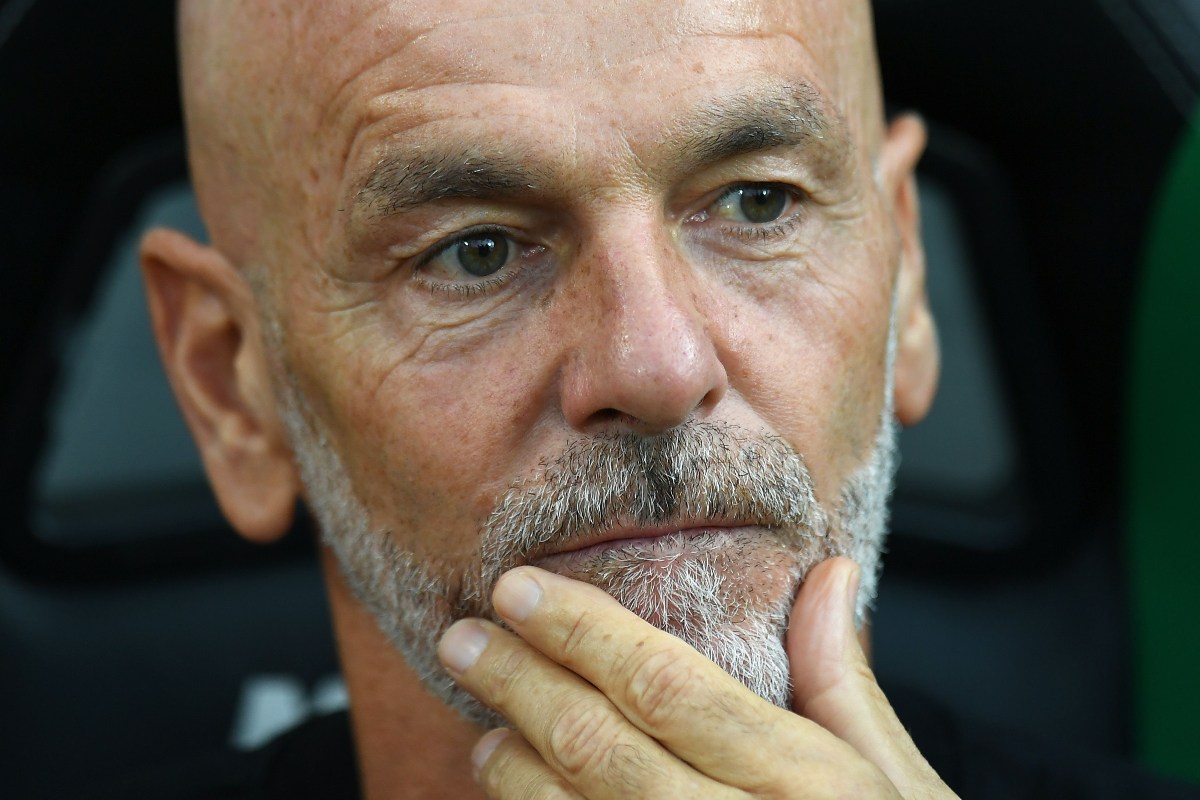 Pioli sulla panchina del Milan a Sassuolo