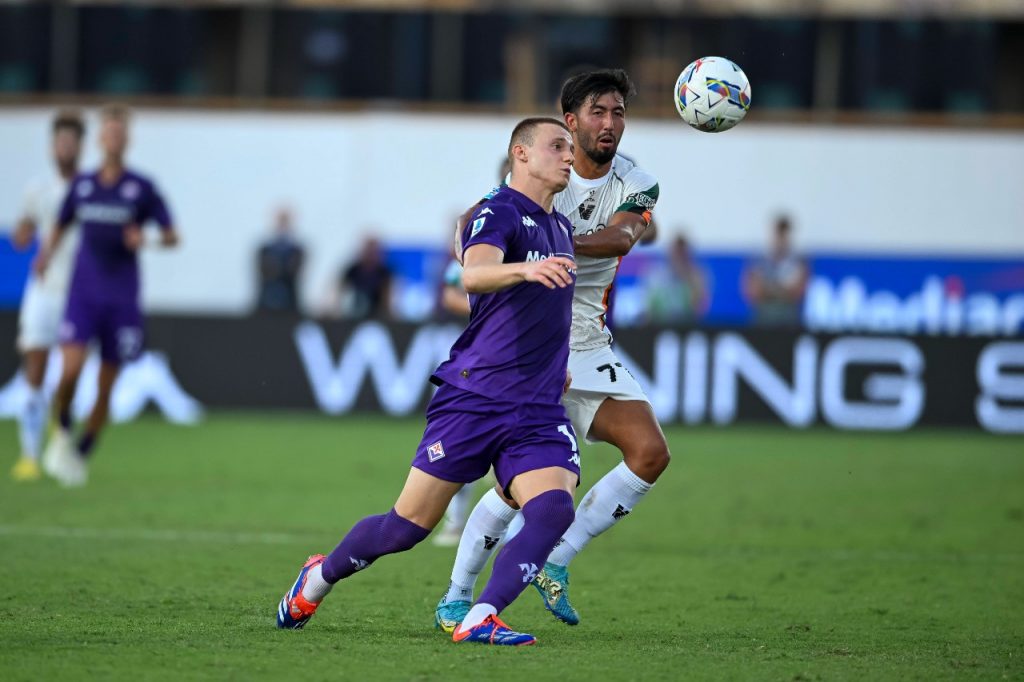 Pietro Comuzzo in maglia Fiorentina